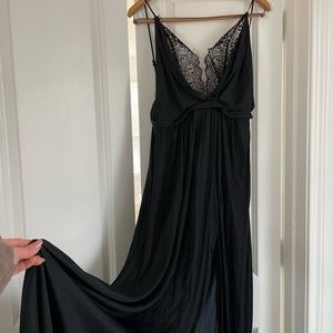 Nordstrom & Boutique Brand Mustard Seed Maxi Dress | Small | Charcoal Black/Grey